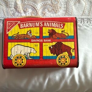 BARNUM’S ANIMALS. Vintage. Savings Bank.